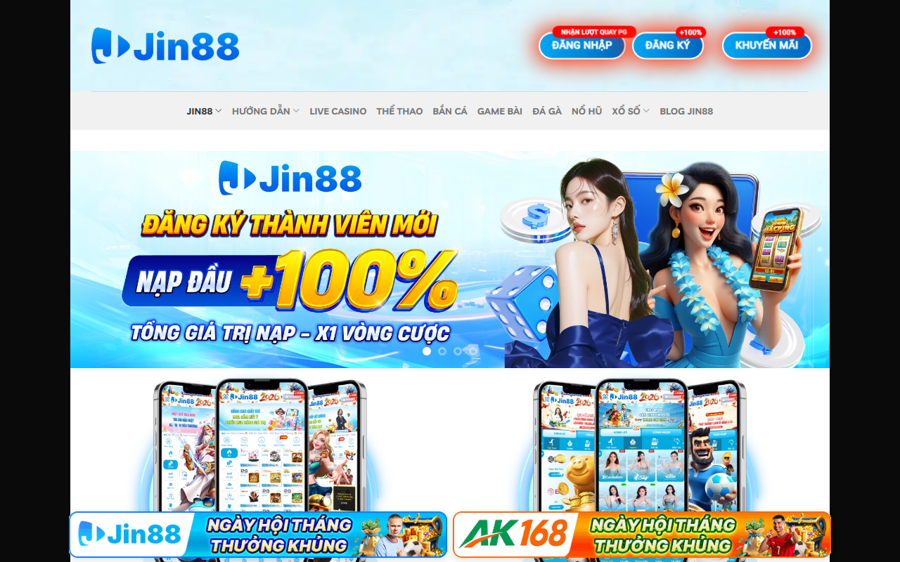 Jin88 homepage screenshot